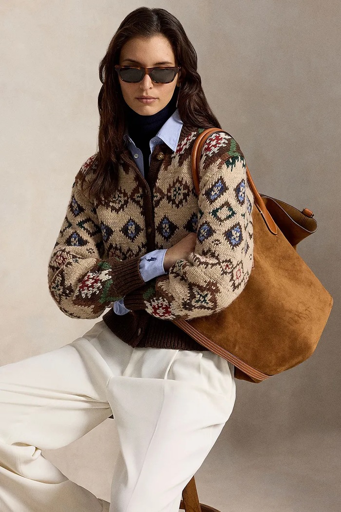 Kardigan damski wełniany Polo Ralph Lauren beżowy 211B23919