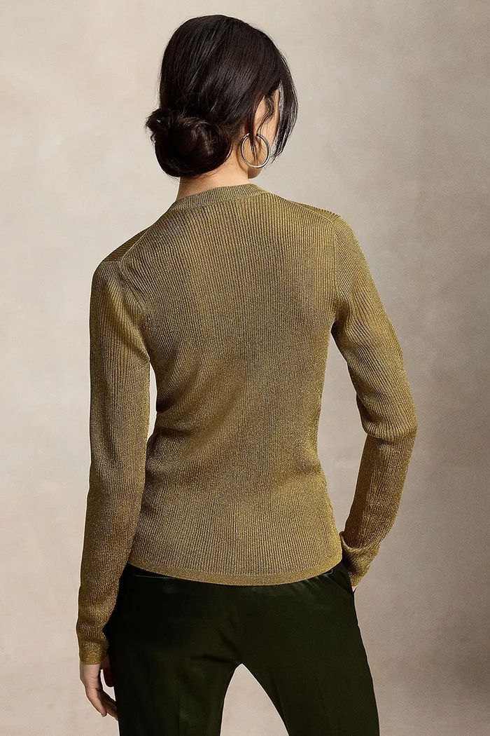 Polo Ralph Lauren Kardigan damski 211B31281 złoty AW26