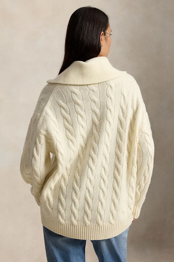 Polo Ralph Lauren Sweter damski wełniany 211B23922 beżowy AW26
