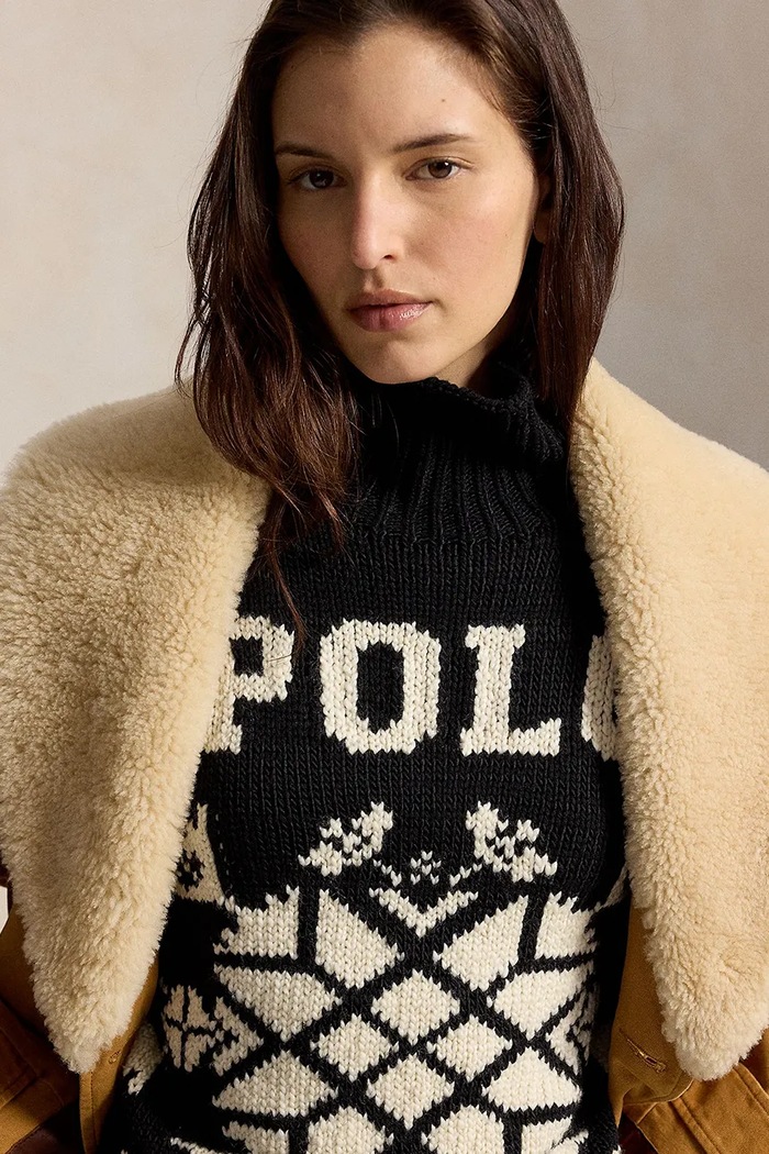 Sweter wełniany damski Polo Ralph Lauren czarny 211B23923