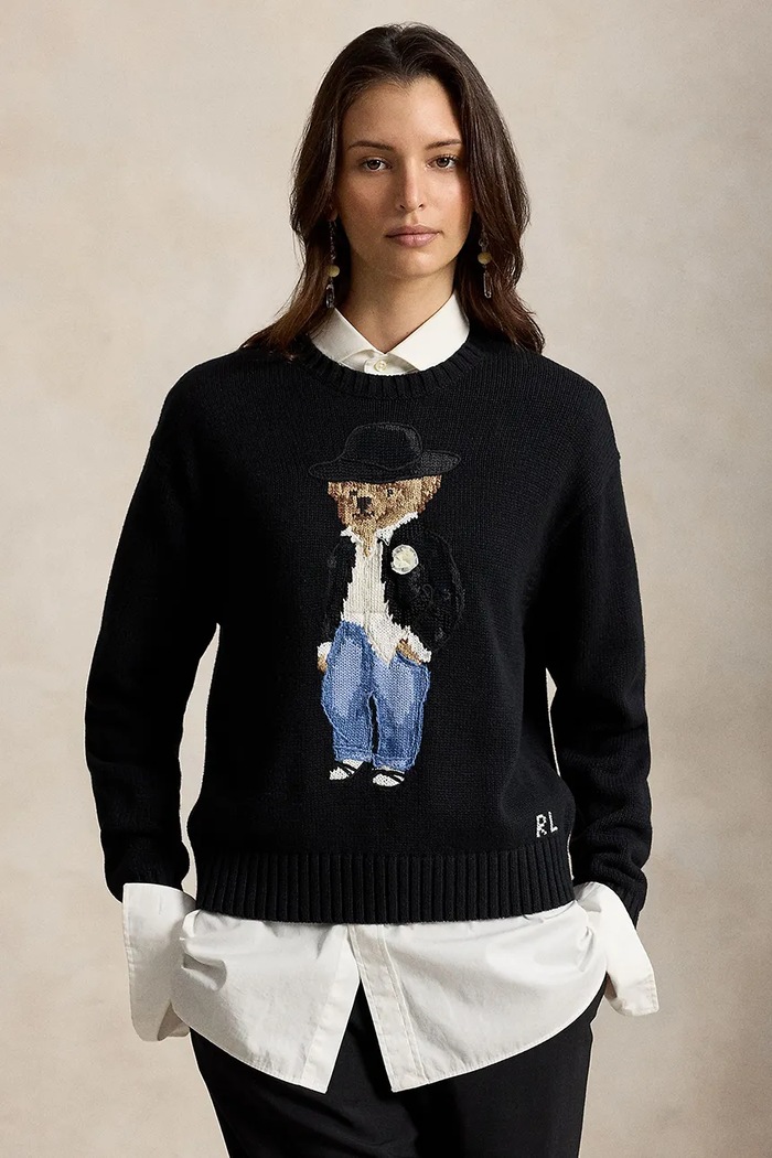 Polo Ralph Lauren Sweter damski bawełniany czarny 211B23918