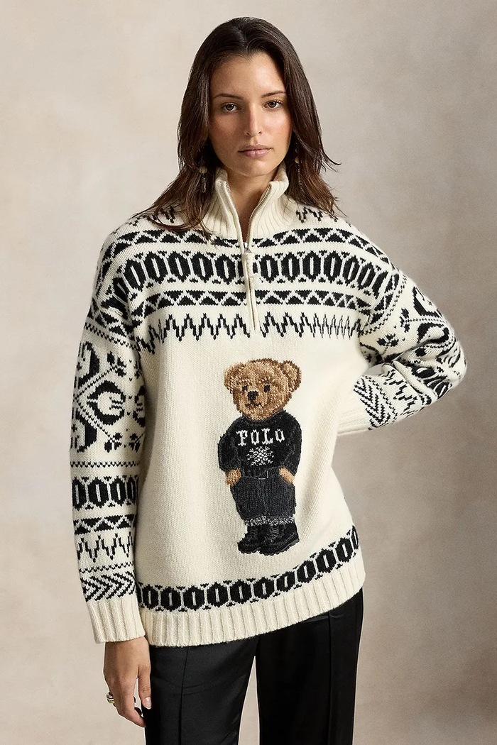 Polo Ralph Lauren Sweter damski wełniany beżowy 211B23908