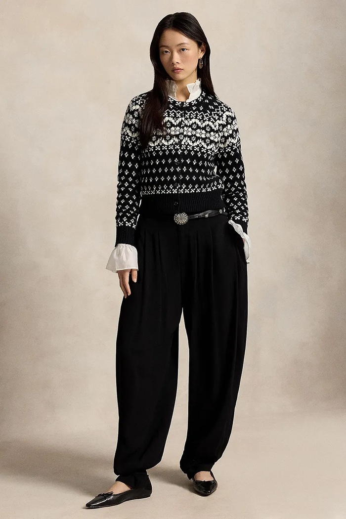 Odzież Polo Ralph Lauren Sweter damski z wełną 211B23907 czarny
