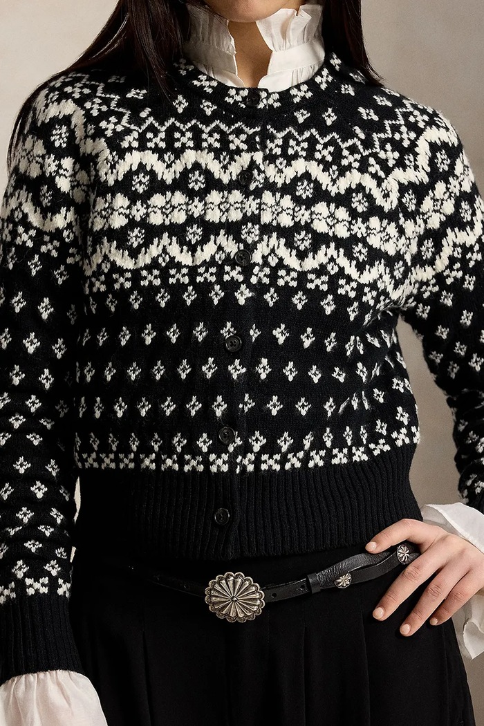 Sweter damski z wełną Polo Ralph Lauren czarny 211B23907