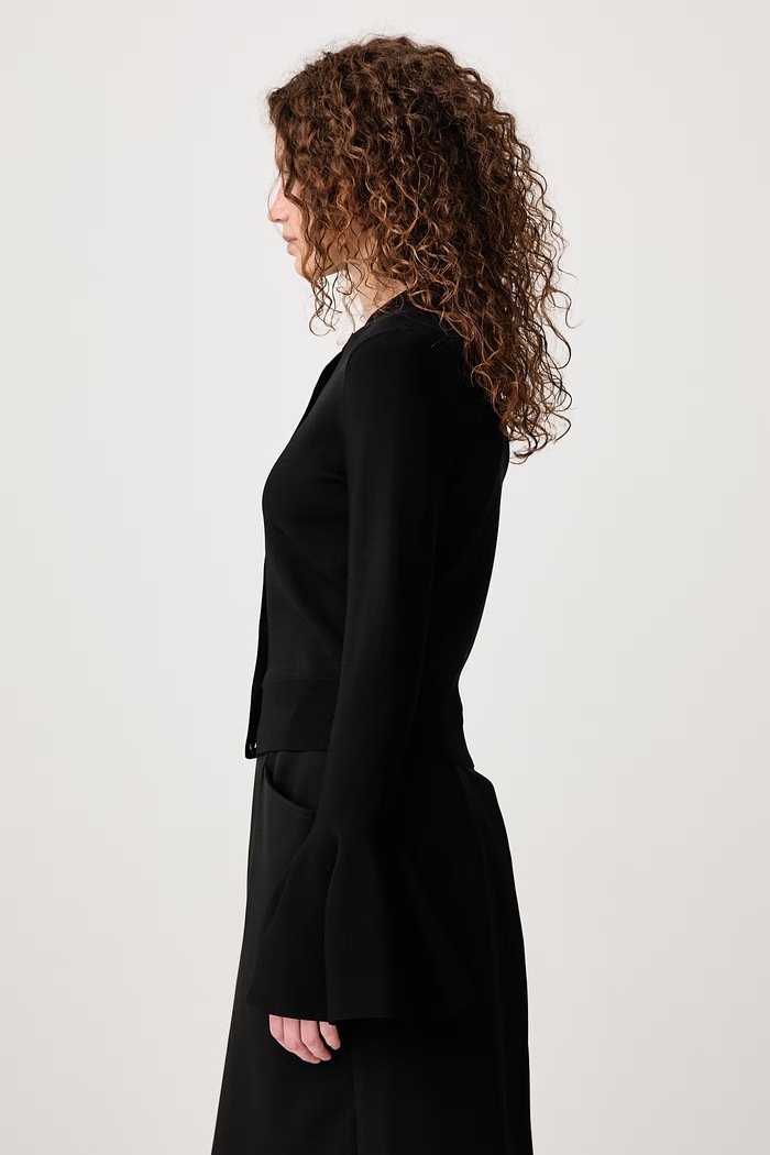 Kardigan z wiskozą damski Stella McCartney 6K13033S2662 czarny