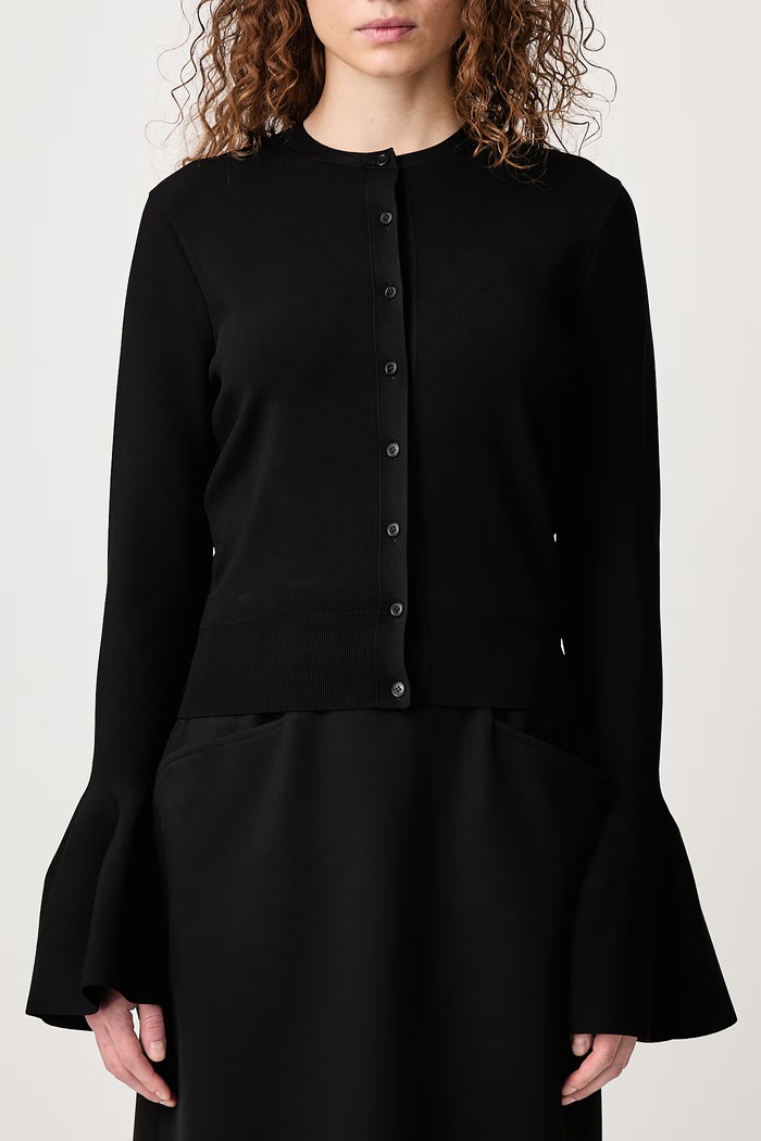 Kardigan z wiskozą damski Stella McCartney czarny 6K13033S2662