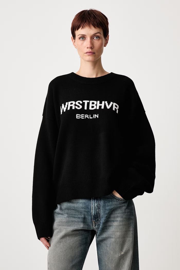 WRSTBHVR ELIAM V2 sweter wełniany damski czarny U2326GT.M