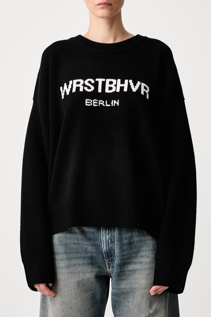ELIAM V2 sweter wełniany damski WRSTBHVR czarny U2326GT.M