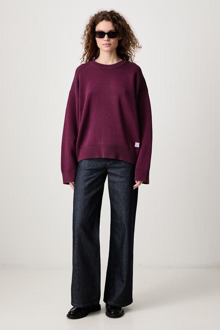 WRSTBHVR GARM sweter bawełniany damski U2326AM.G fioletowy AW26