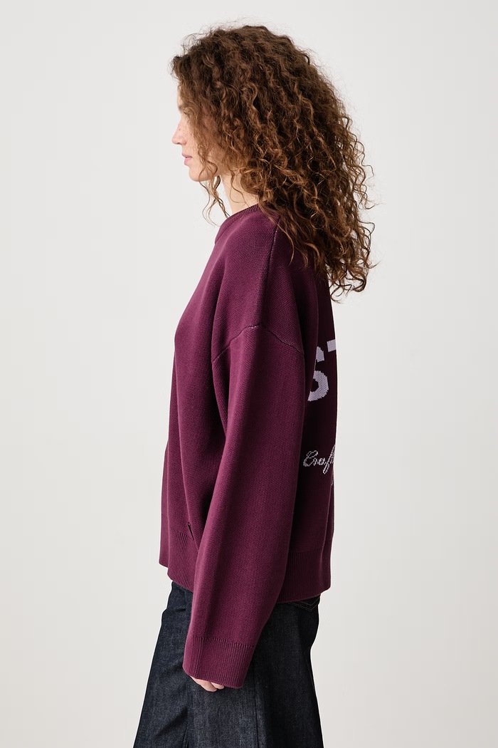 GARM sweter bawełniany damski WRSTBHVR U2326AM.G fioletowy