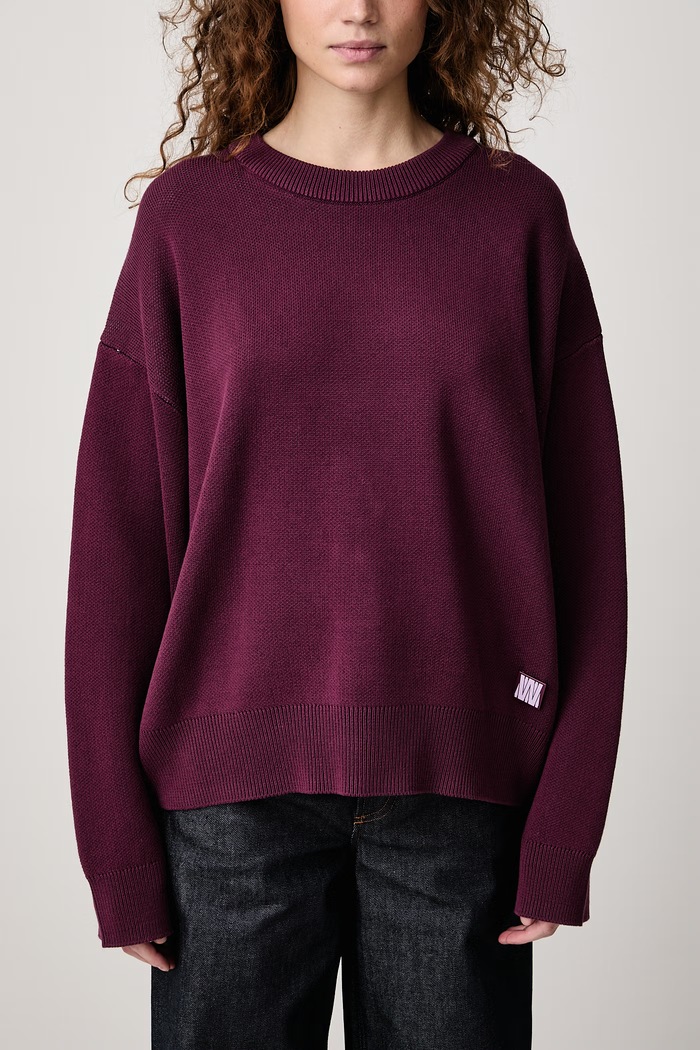 GARM sweter bawełniany damski WRSTBHVR fioletowy U2326AM.G