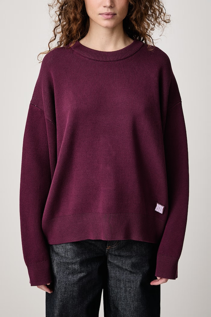 GARM sweter bawełniany damski WRSTBHVR fioletowy U2326AM.G