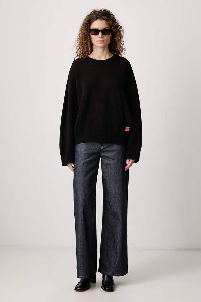 WRSTBHVR GARM sweter bawełniany damski U2326AM.G czarny AW26