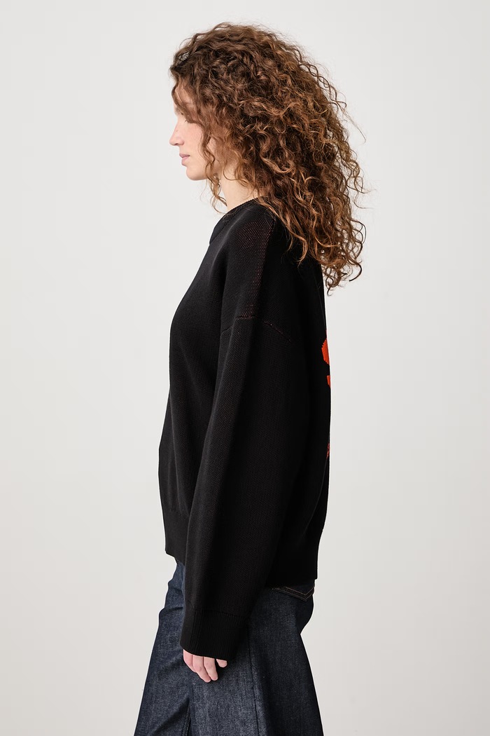 GARM sweter bawełniany damski WRSTBHVR U2326AM.G czarny