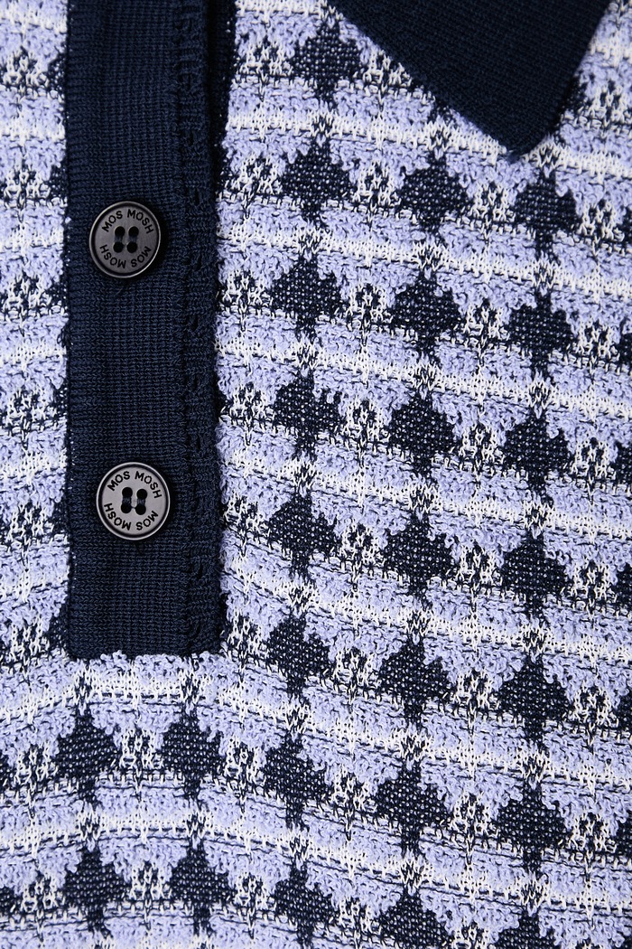 Sweter z krótkim rękawem damski z bawełną Mos Mosh fioletowy 181920