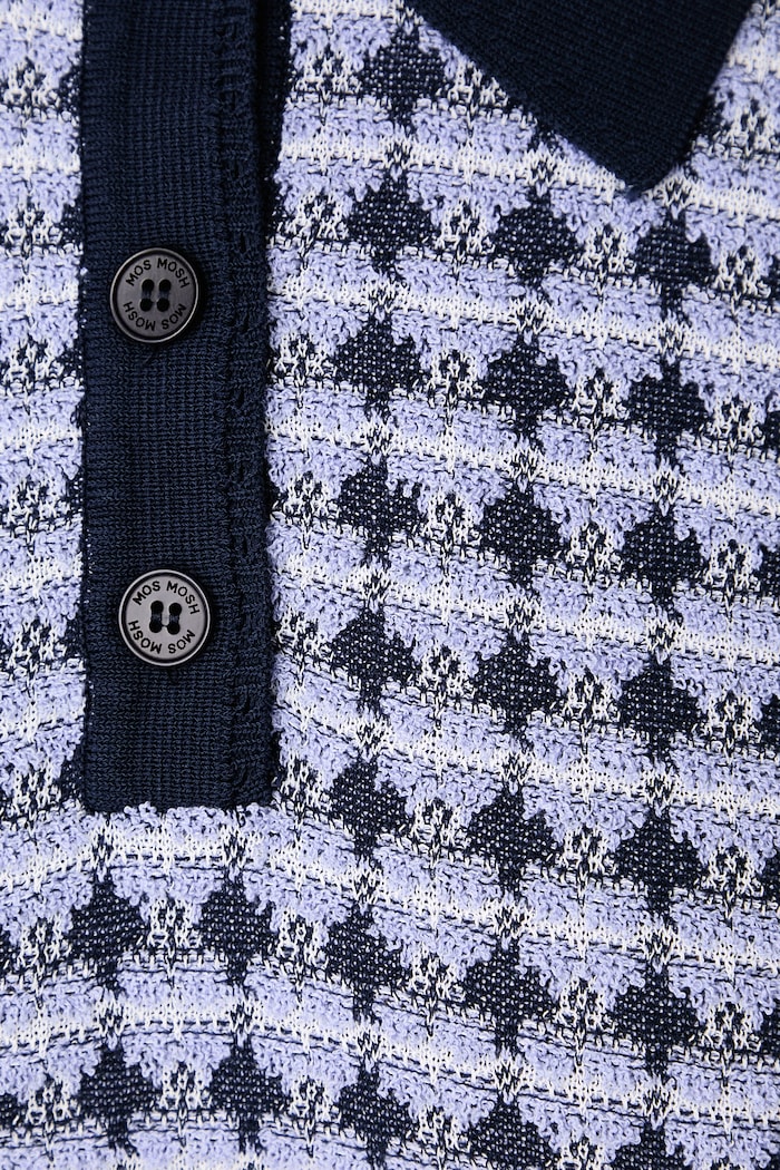 Sweter z krótkim rękawem damski z bawełną Mos Mosh fioletowy 181920