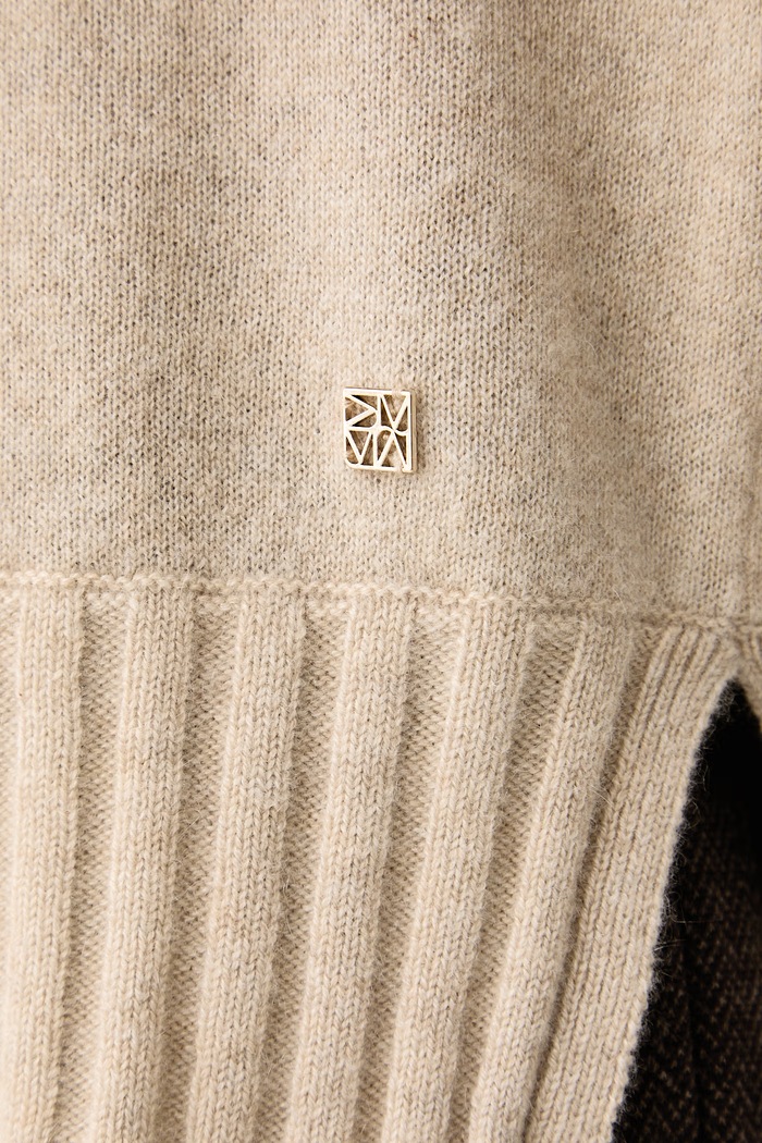 Sweter damski kaszmirowy Mos Mosh beżowy 181740