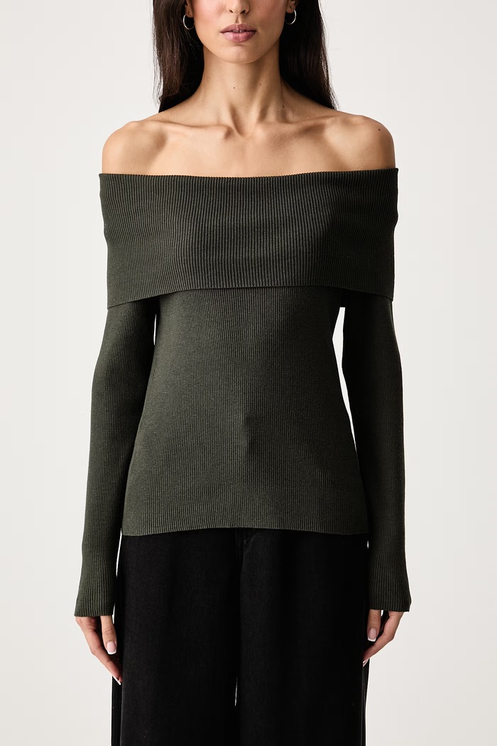 Sweter damski z dodatkiem jedwabiu Mos Mosh 181880 zielony