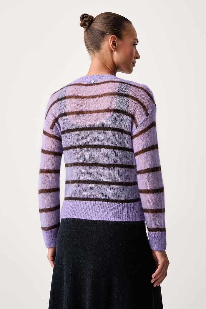 Odzież Mos Mosh Sweter damski z wełną 183010 fioletowy
