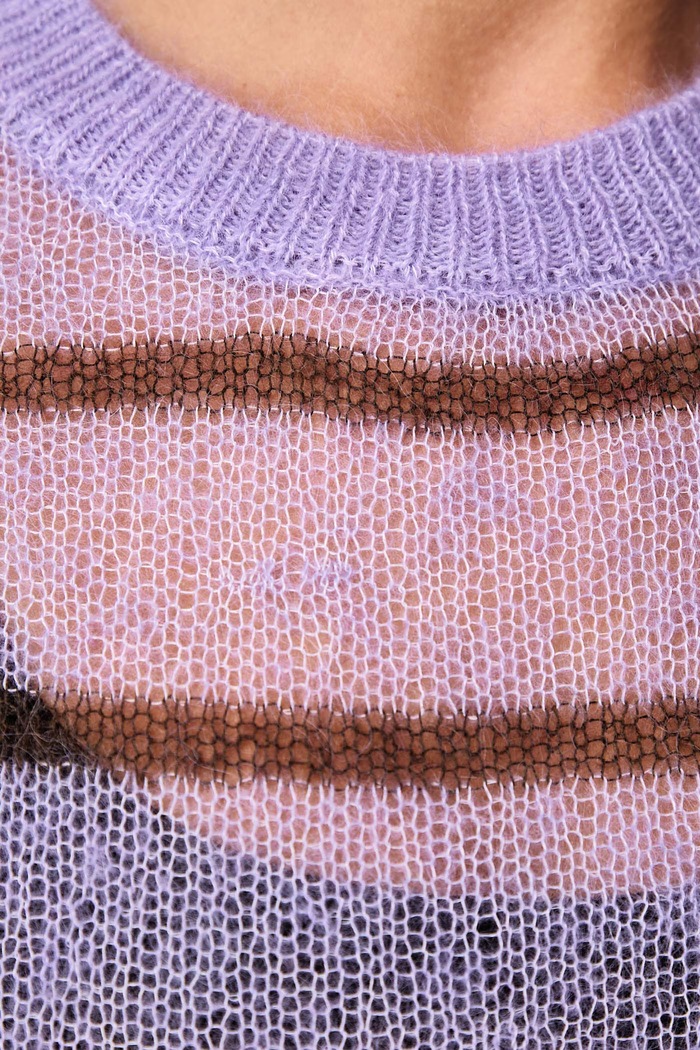 Sweter damski z wełną Mos Mosh fioletowy 183010