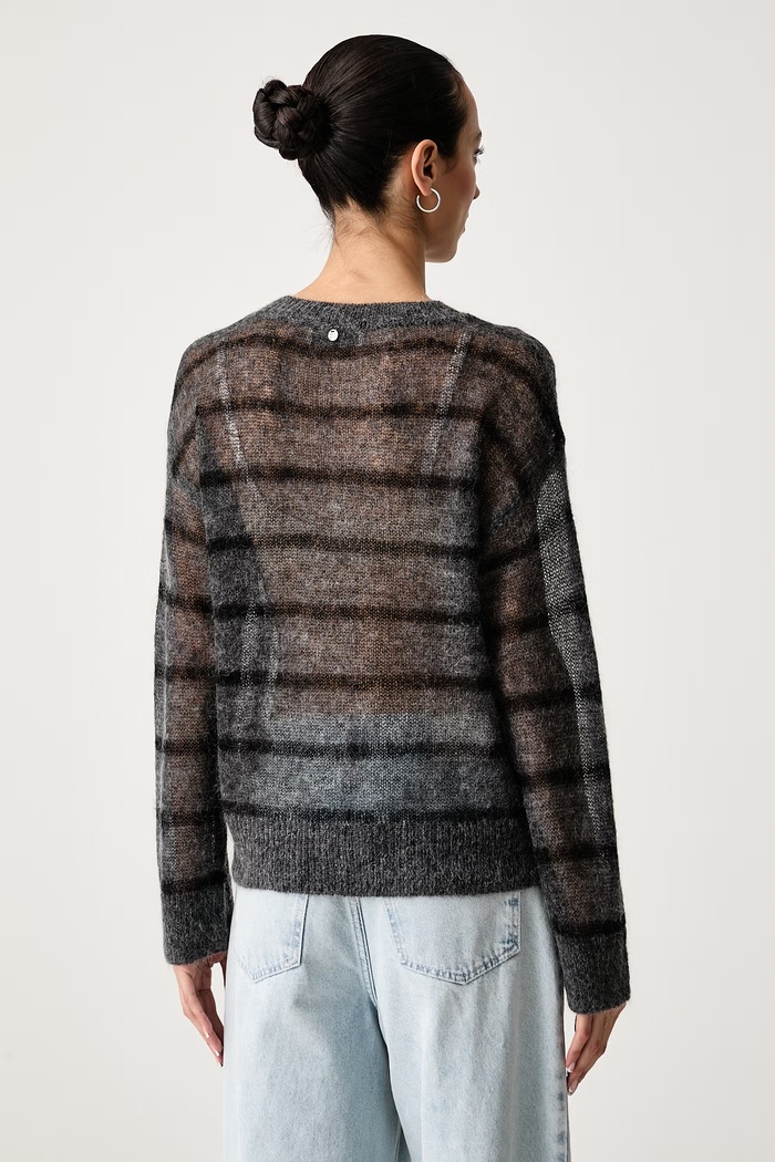 Odzież Mos Mosh Sweter damski z wełną 183010 szary