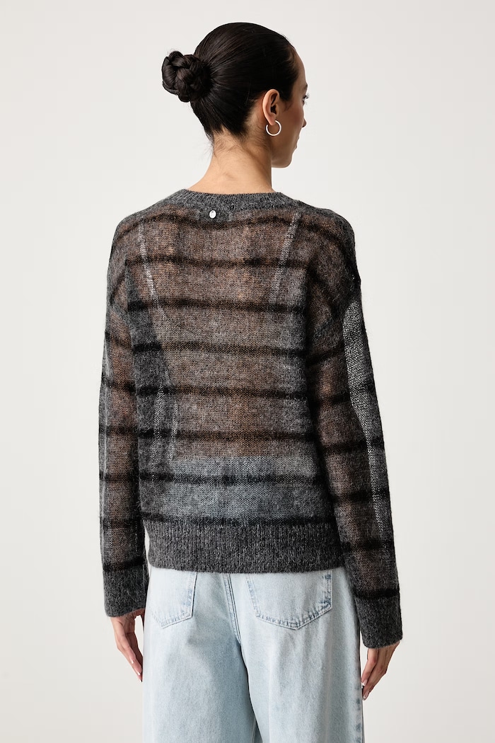 Odzież Mos Mosh Sweter damski z wełną 183010 szary