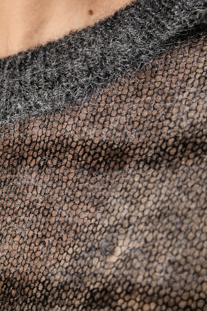 Sweter damski z wełną Mos Mosh szary 183010