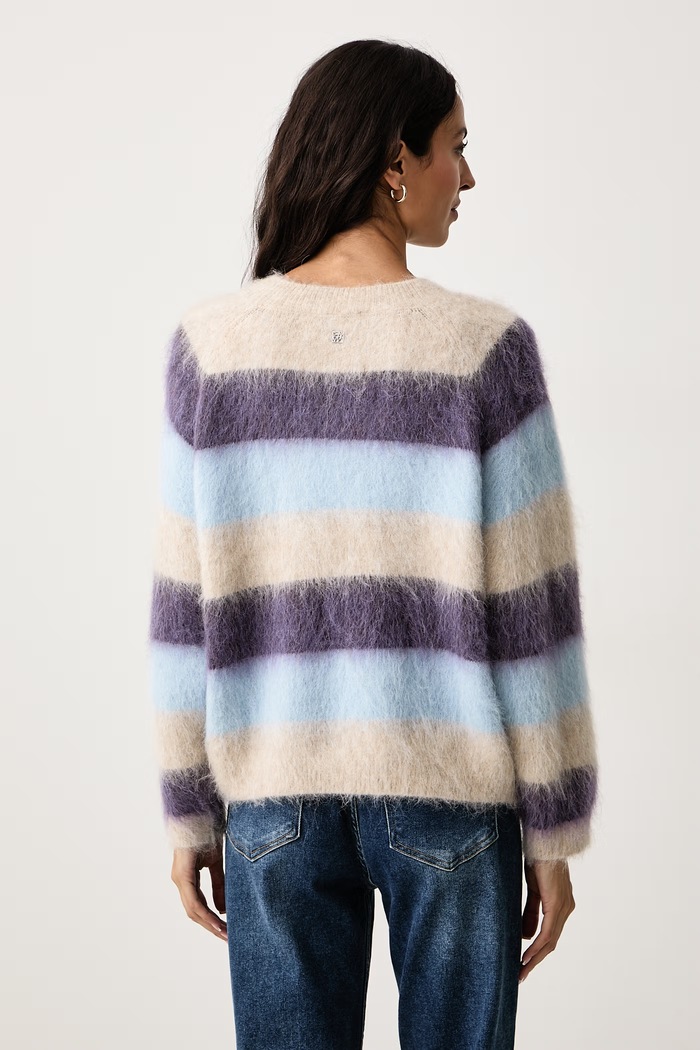 Odzież Mos Mosh Sweter damski z wełną 182780 fioletowy