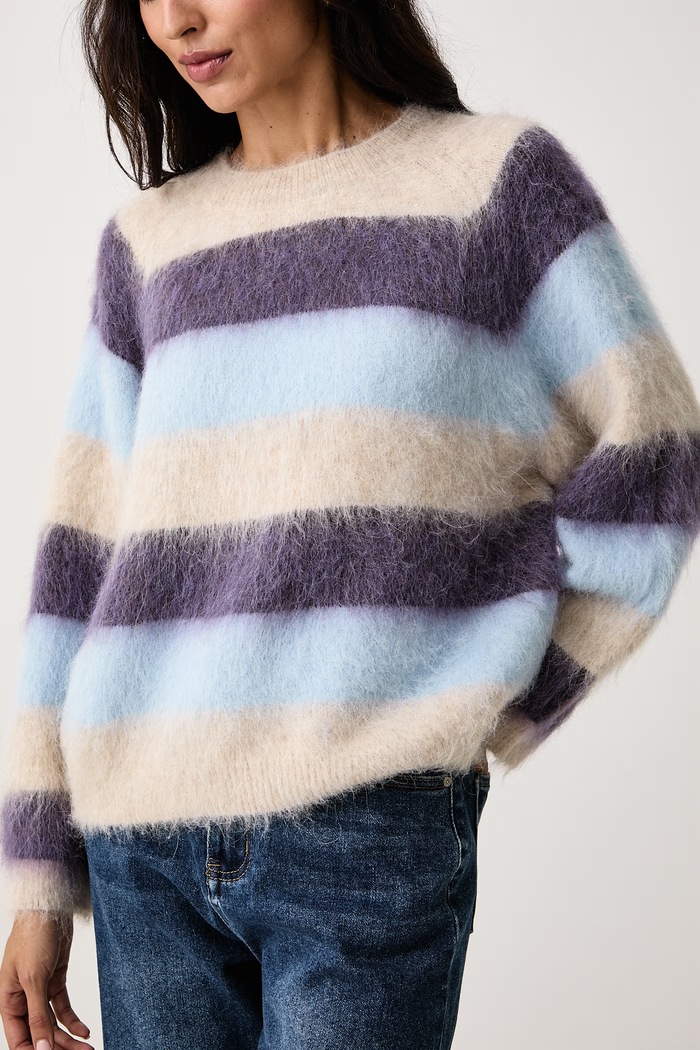 Sweter damski z wełną Mos Mosh 182780 fioletowy