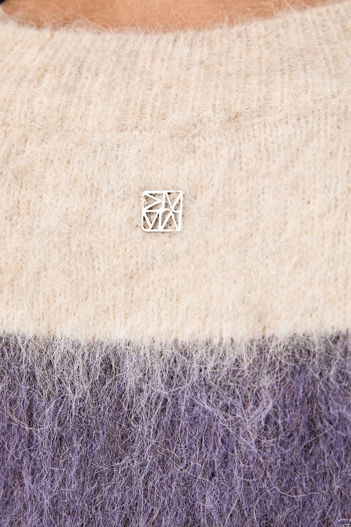 Sweter damski z wełną Mos Mosh fioletowy 182780