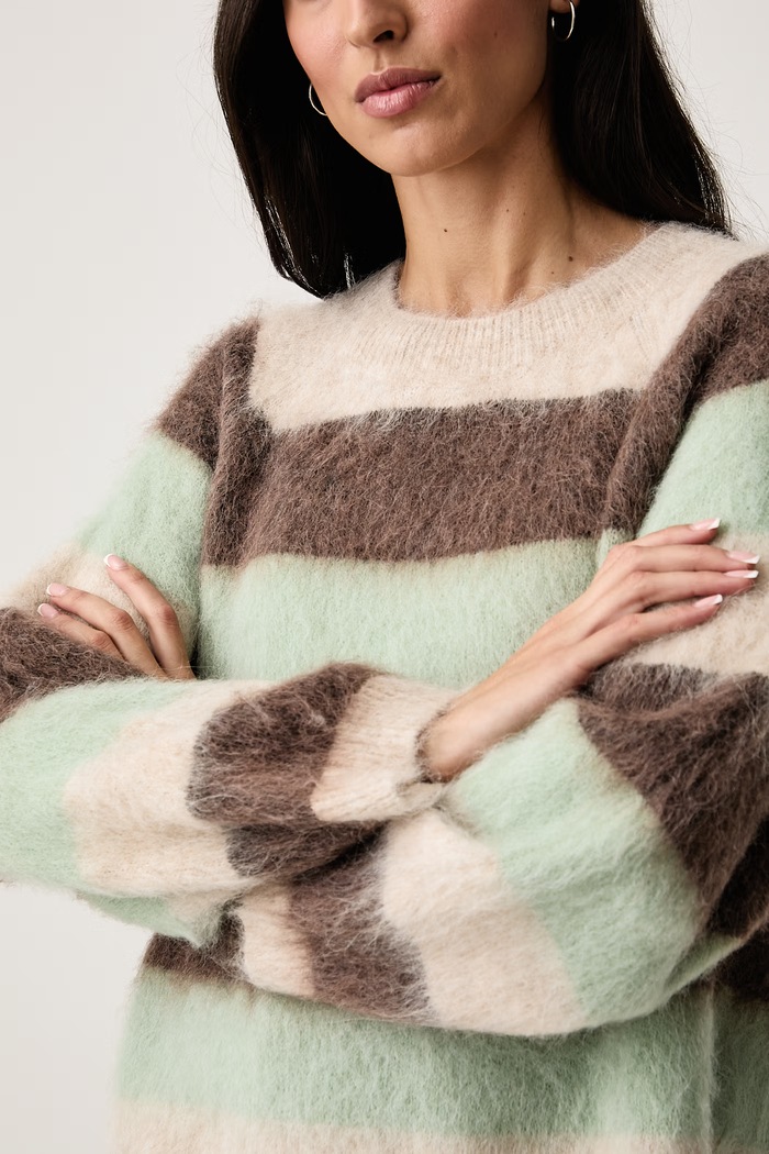 Sweter damski z wełną Mos Mosh 182780 zielony