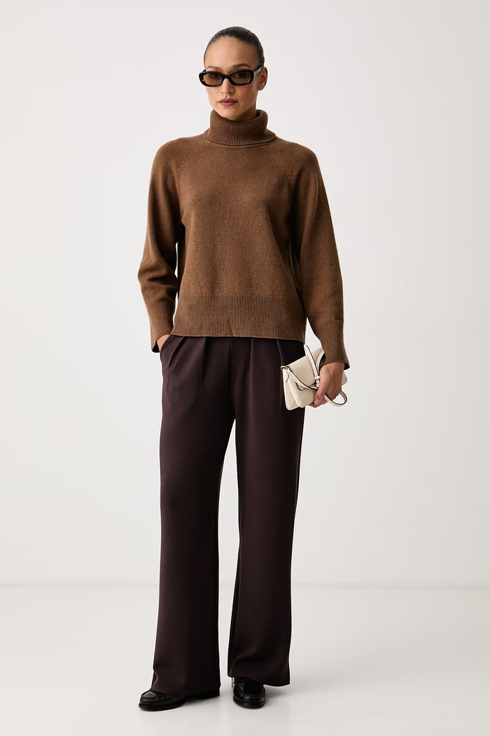 Gant Golf damski wełniany 4802417 brązowy AW26