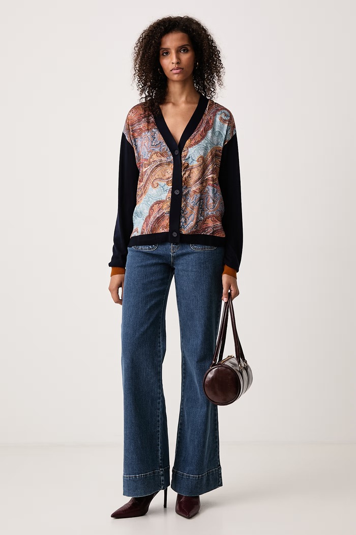 Lola Casademunt Kardigan damski z wełną MF2611025 multicolor AW26