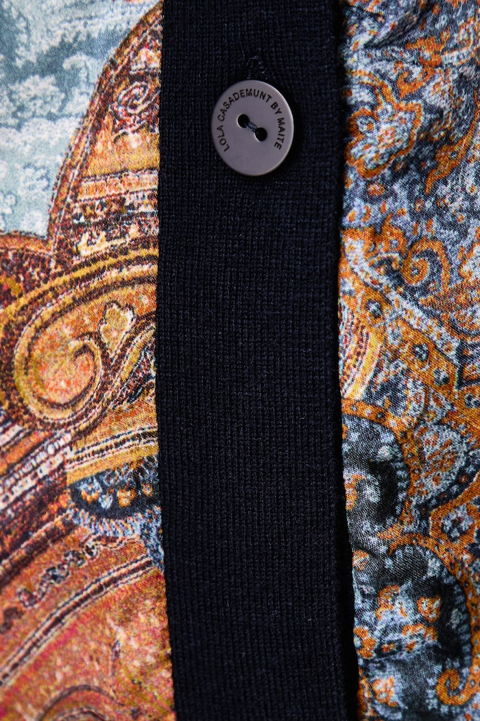 Kardigan damski z wełną Lola Casademunt multicolor MF2611025