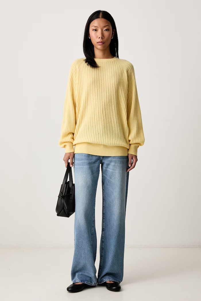 Frame THE CASHMERE SUNBEAM SWEATER pulover din cașmir pentru femei WE26KSW024 galben AW26
