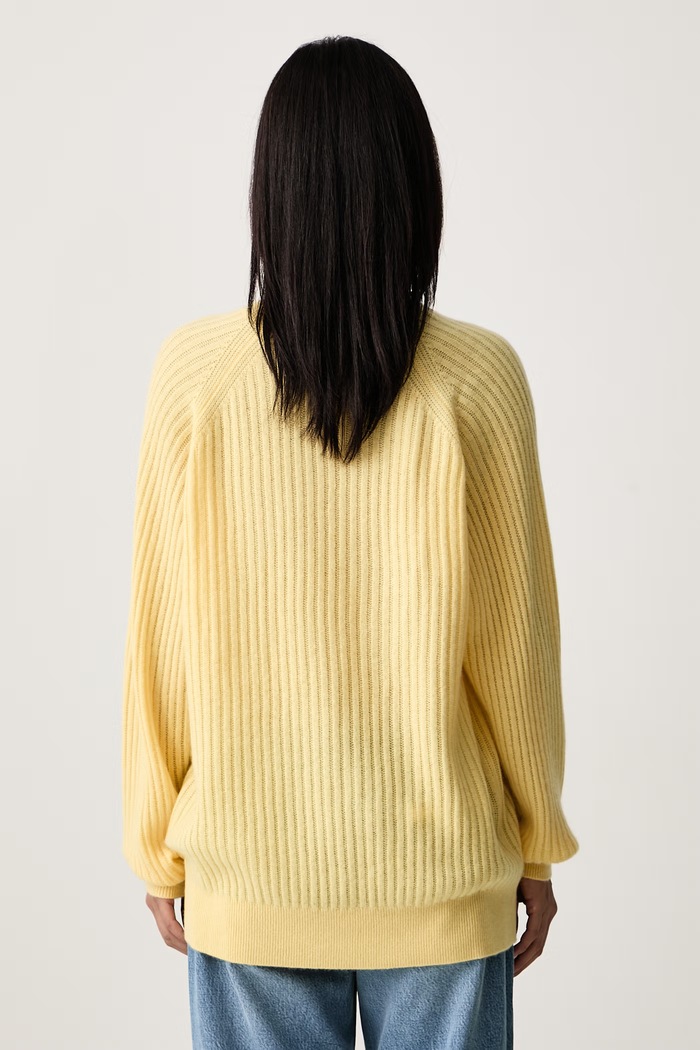 Îmbrăcăminte Frame THE CASHMERE SUNBEAM SWEATER pulover din cașmir pentru femei WE26KSW024 galben