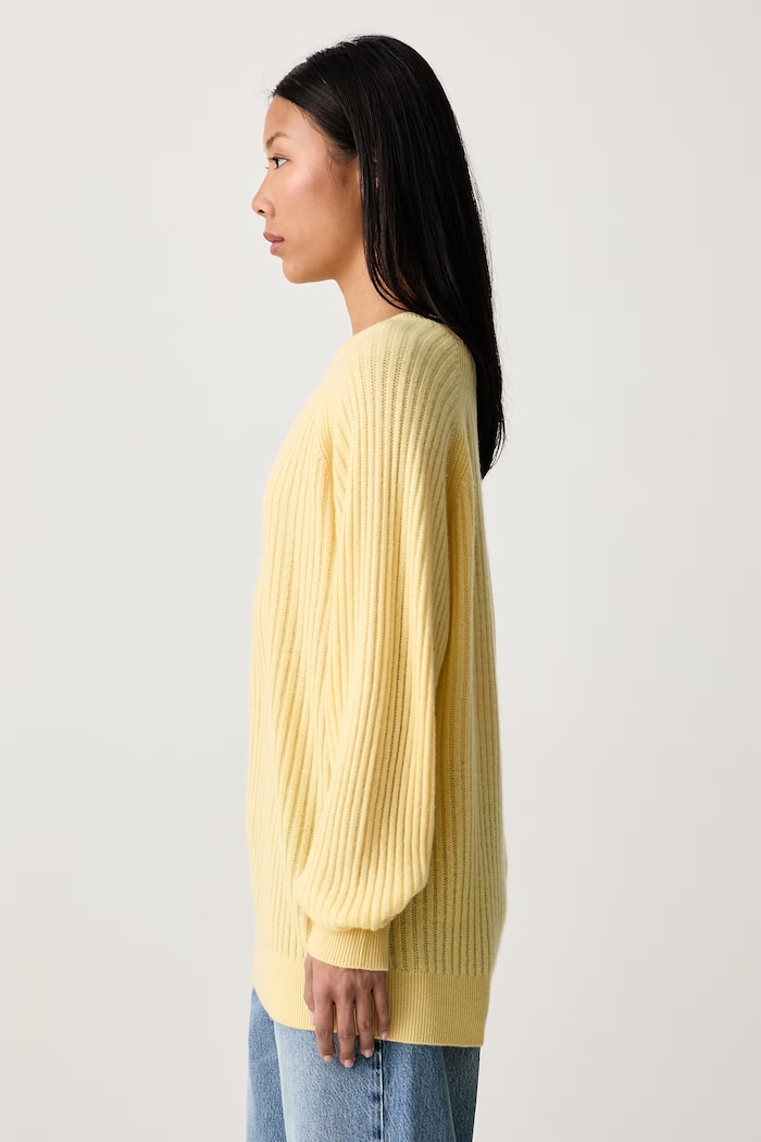 THE CASHMERE SUNBEAM SWEATER pulover din cașmir pentru femei Frame WE26KSW024 galben