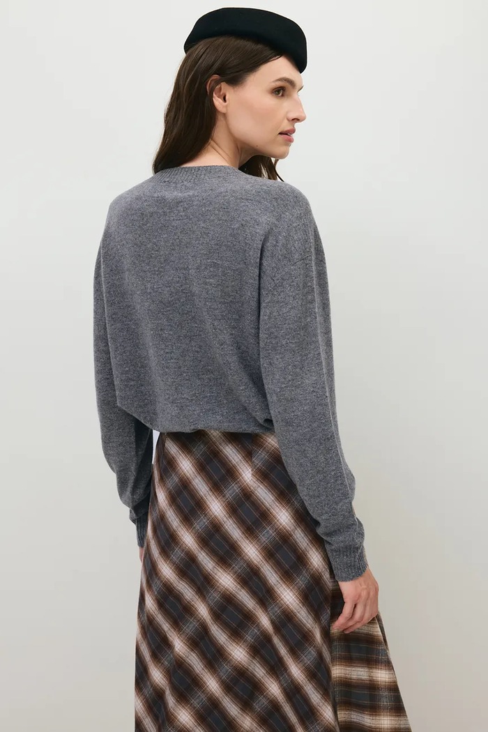 BIZUU Sweter damski wełniany WOOLY WOOLY.SZARY szary AW26