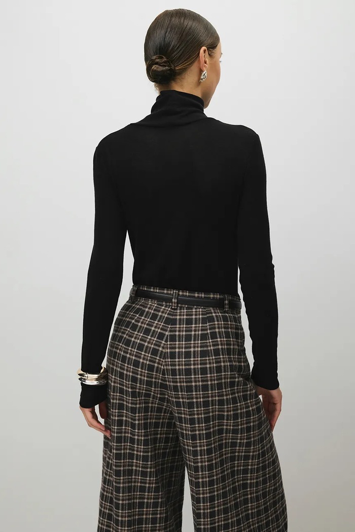 BIZUU Golf damski z dodatkiem wełny TURTY TURTY.CZARNY czarny AW26