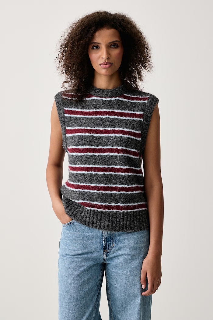 Levi's Kamizelka damska z dodatkiem wełny ALICE SWEATER szary 008S5