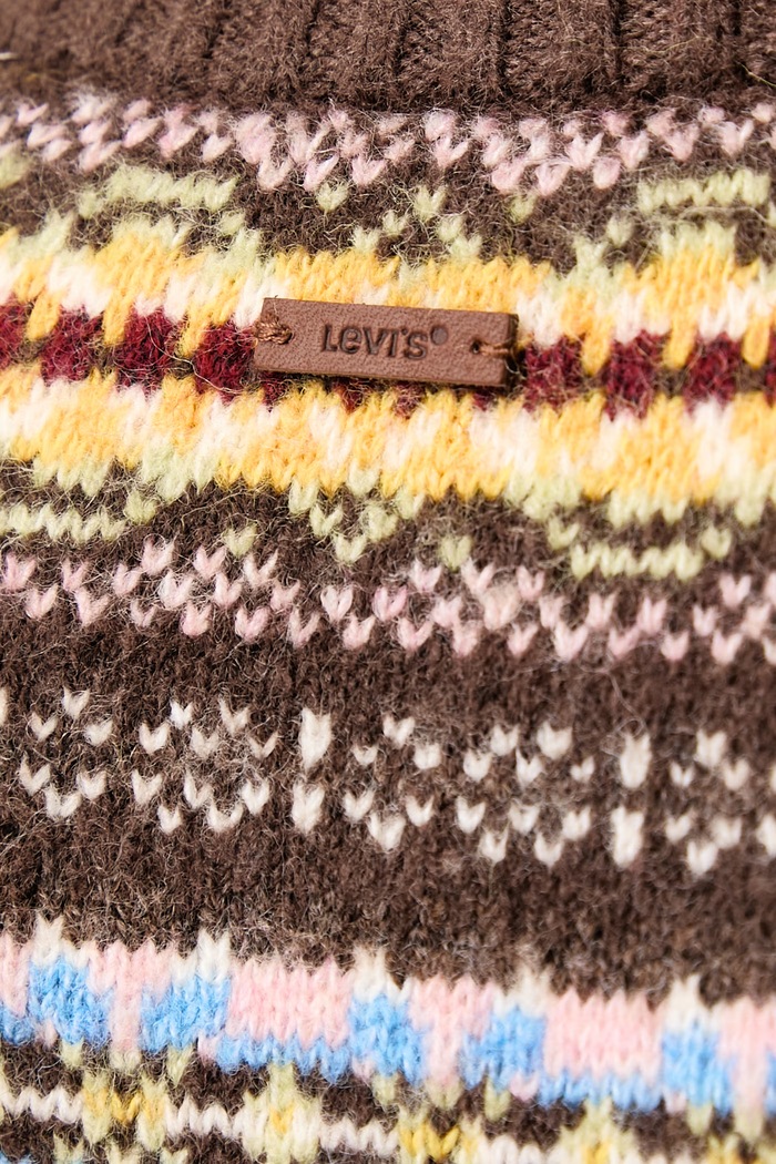 Жилетка дамска с добавена вълна CHARLOTTE CREWNECK Levi's кафяв 007VG