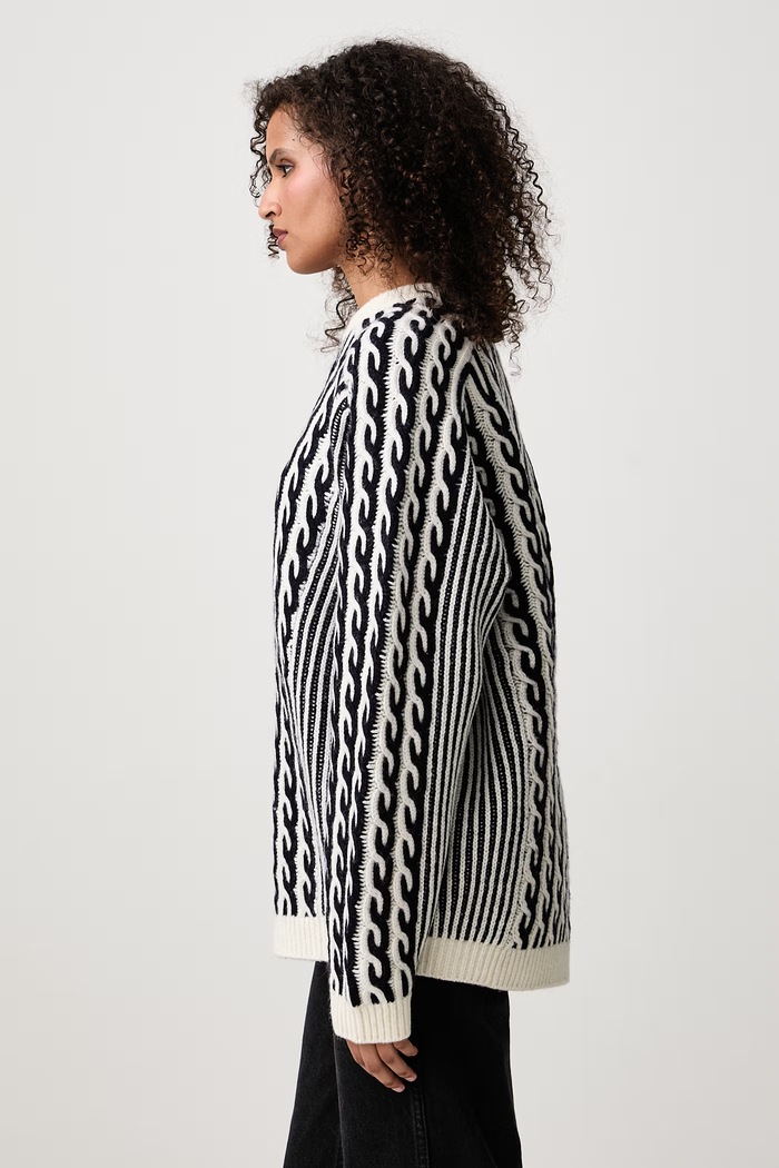 Sweter z wełną damski Maison Kitsuné MRWKJ10KT1236 beżowy