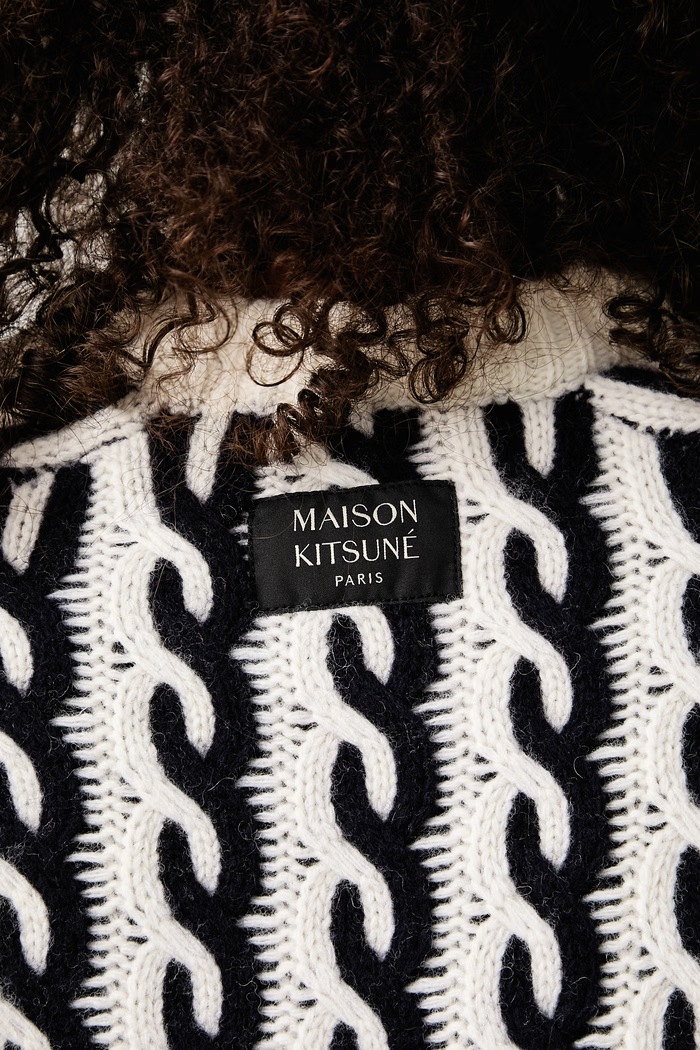 Maison Kitsuné Sweter z wełną damski MRWKJ10KT1236