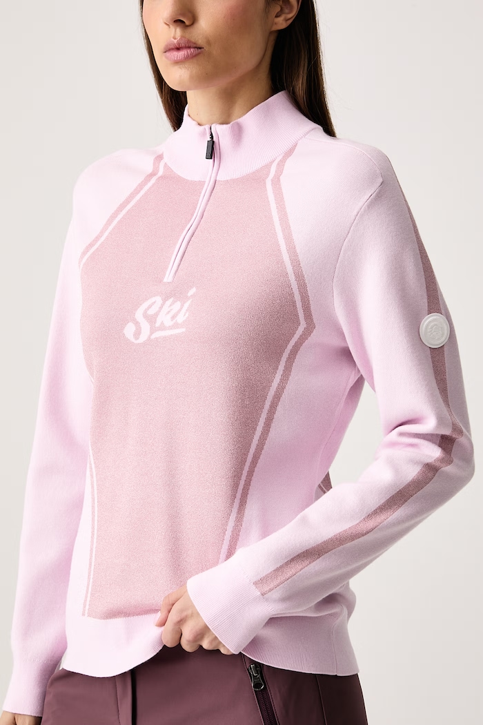 Sweter damski z wiskozą Mondavio Sportalm 450299 różowy