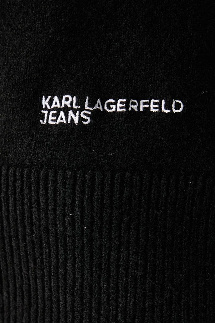Sweter damski z wełną Karl Lagerfeld Jeans czarny B4W18057