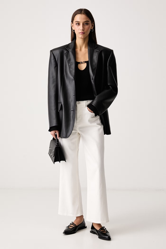 Karl Lagerfeld Jeans Пуловер дамски с вискоза B4W18006 черен AW26