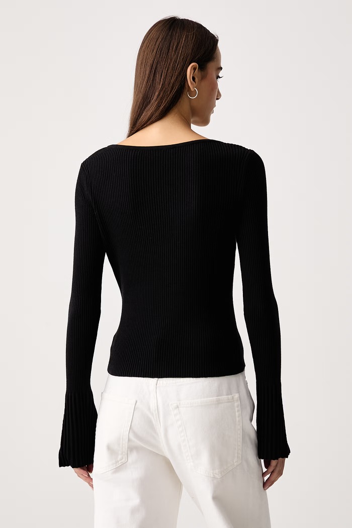 Дрехи Karl Lagerfeld Jeans Пуловер дамски с вискоза B4W18006 черен