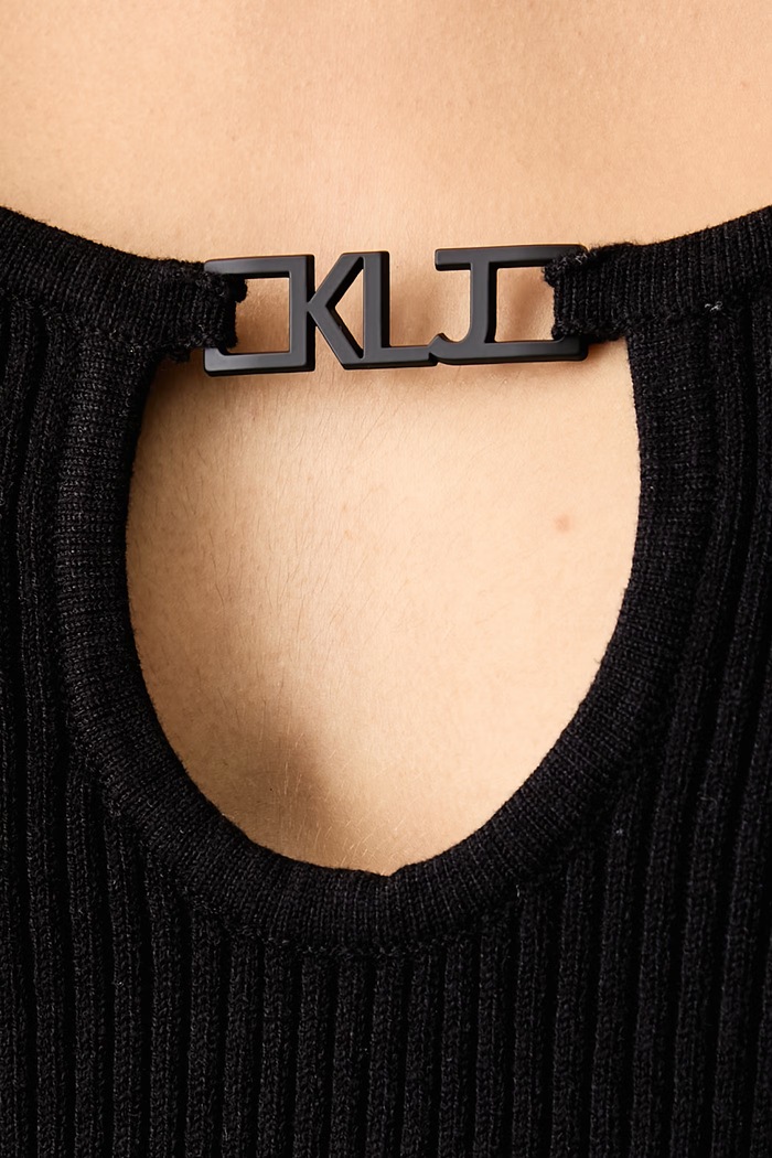 Пуловер дамски с вискоза Karl Lagerfeld Jeans черен B4W18006