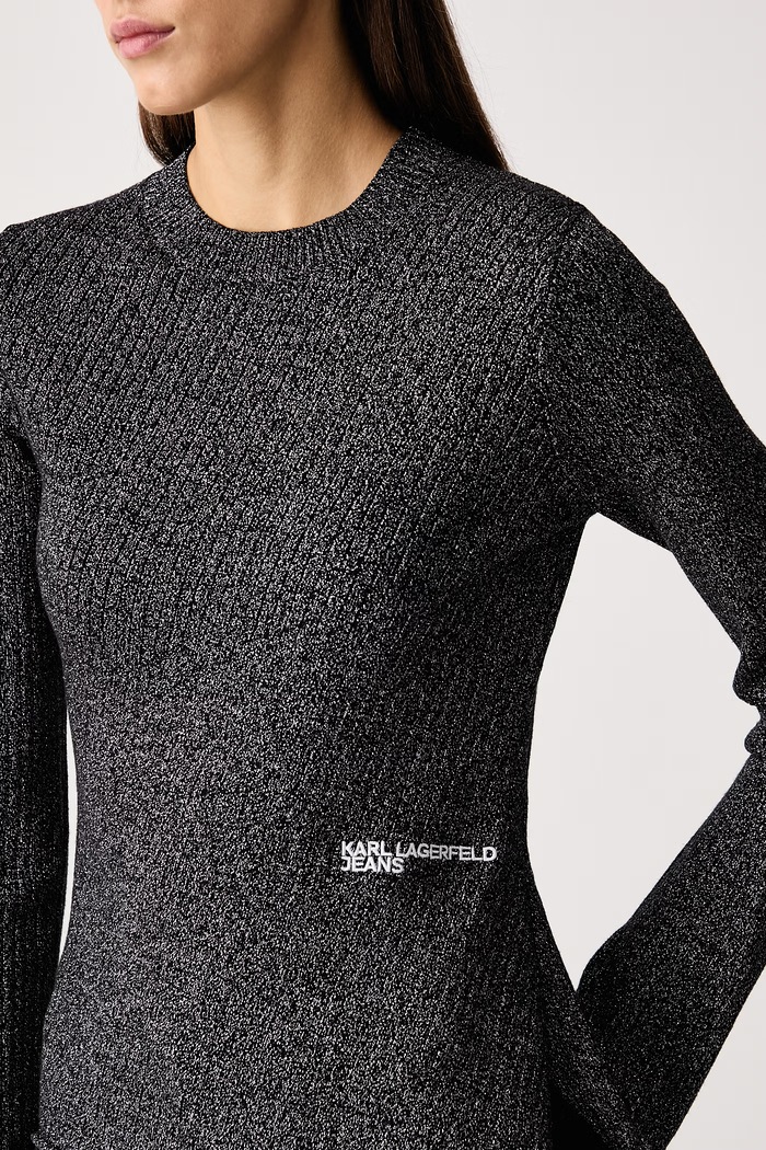 Пуловер дамски с вискоза Karl Lagerfeld Jeans B4W18005 черен