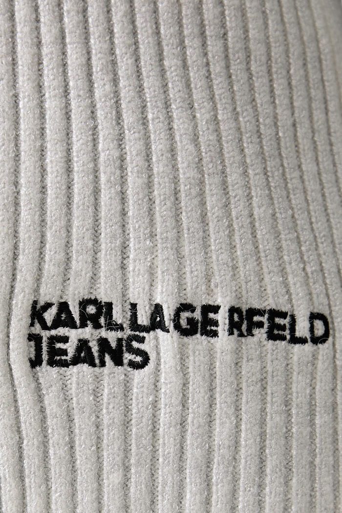 Πουλόβερ γυναικείο με μαλλί Karl Lagerfeld Jeans ασημί B4W18002
